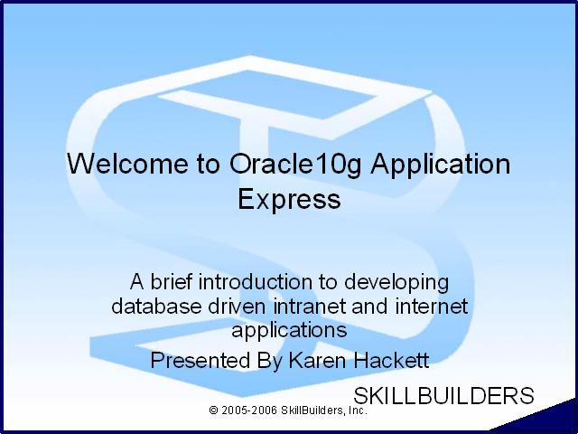 oracle 10g tutorial